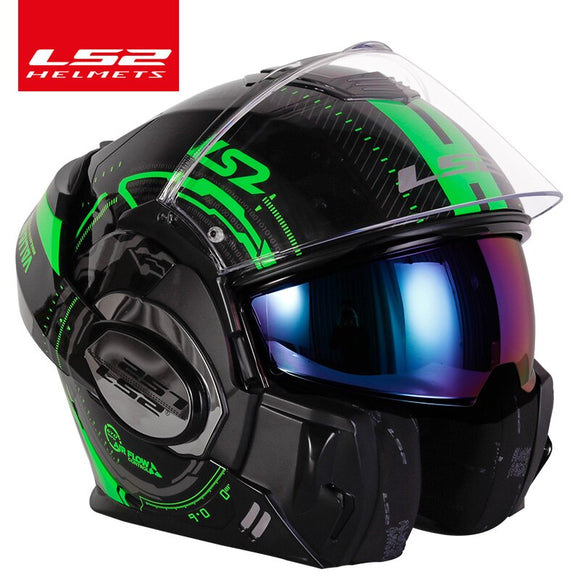 Flip up Motorcycle Helmet with Dual Visor