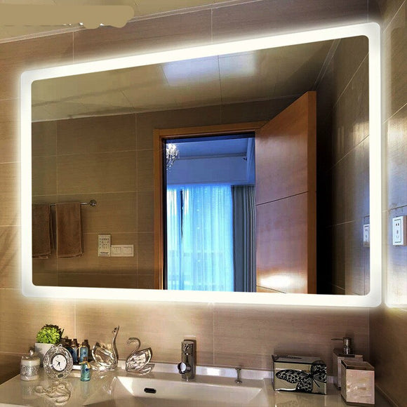 High End Modern Simple Defogged 50*70/60*80cm Led Light Mirror For Bathroom Hotel 80-265v Mirror Light 1192
