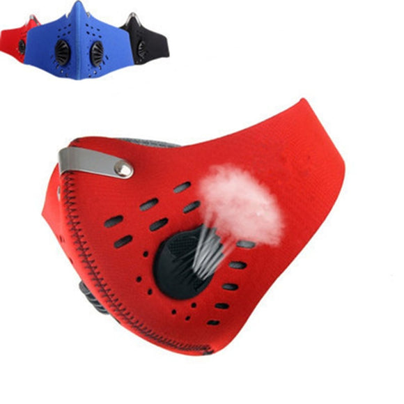 Carbon Dust-proof Winter Breathable Mesh Bicycle Mask