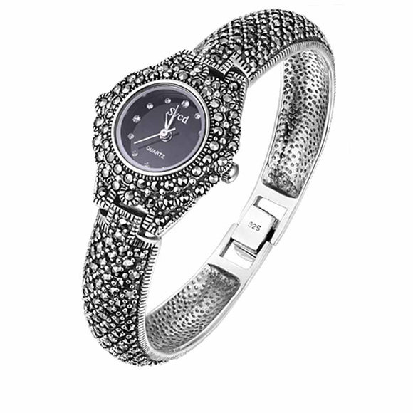 Sterling Silver Retro Wrist Watch