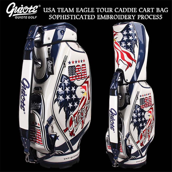 USA Bald Headed Eagle Golf Caddie Cart Bag